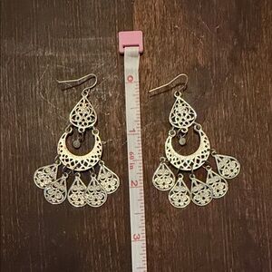 Elegant Silver Chandelier Earrings